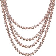 Pink Freshwater Cultured Pearl Rope Necklace 82" Strand
