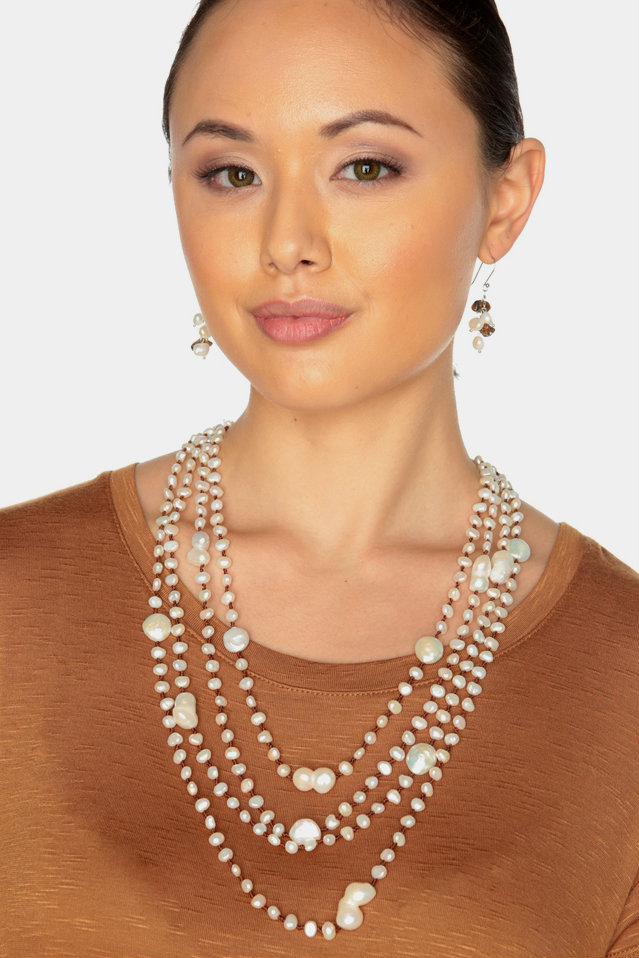 4 layer pearl necklace